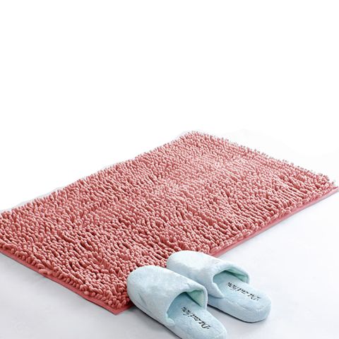 Ｇ+居家 雪尼爾長毛止滑墊 40*60cm 粉嫩紅
