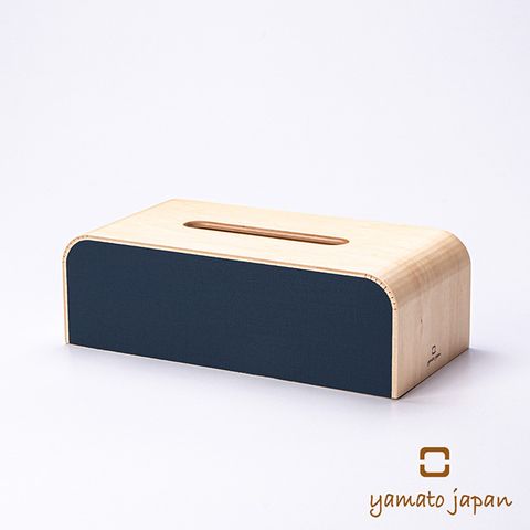 【YAMATO】手作布藝木質面紙盒(午夜藍)(鈴木太太公司貨)