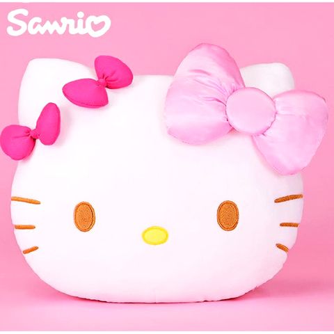 Hello Kitty 凱蒂貓HELLO KITTY抱枕玩偶午睡枕午安枕靠墊靠枕50週年款 892679(生日禮物 聖誕節)【小品館】