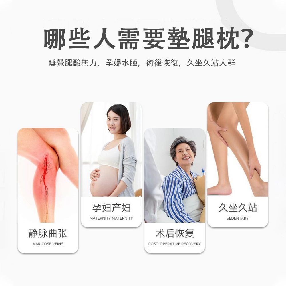  QIAOKE 舒腿枕 靠背墊 床頭墊腳枕 抬腿枕 下肢抬高墊 墊腿枕 老人床上靠墊 三角靠枕 50*65*20cm