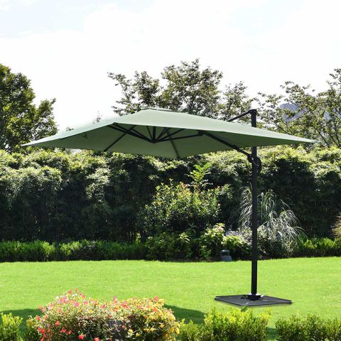 【YU Living】北歐風戶外吊傘3尺 遮陽傘 庭園戶外傘(2色/綠色/黑色)