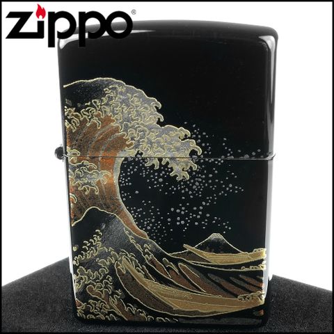 【ZIPPO】日系~本金蒔繪 波富士-傳統工藝加工打火機