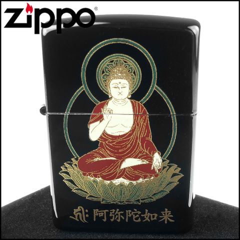 Zippo 日系~本金蒔繪-阿彌陀如來-傳統工藝加工打火機