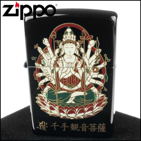 【ZIPPO】日系~本金蒔繪-千手觀音菩薩-傳統工藝加工打火機