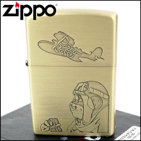 Zippo 日系~吉卜力工作室-宮崎駿-紅豬-Savoia號圖案設計