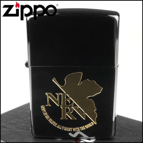 【ZIPPO】日系~EVA新世紀福音戰士-Nerv Black &amp; Gold使徒標誌蝕刻打火機
