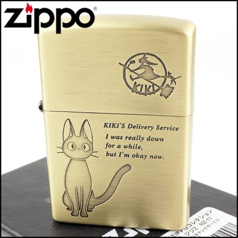 Zippo 日系~吉卜力工作室-宮崎駿-魔女宅急便-吉吉圖案設計