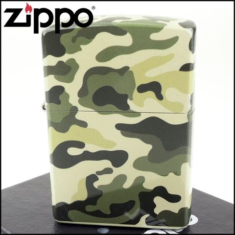 Zippo 日系~CAMOUFLAGE-迷彩圖案五面加工(綠色款)