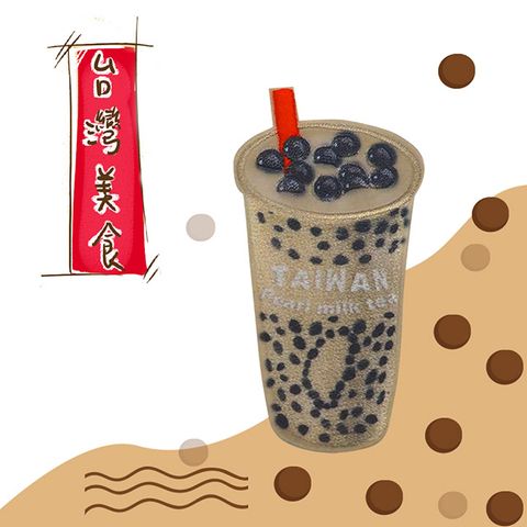 JB Design 刺繡貼-珍珠奶茶