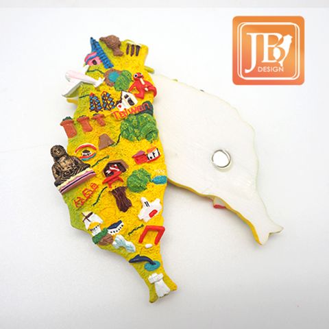 JB Design 愛台灣系列_台灣波麗磁鐵 紀念品 觀光 禮物 冰箱貼 (二入)