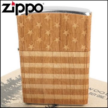 【ZIPPO】美系~WOODCHUCK-櫻桃木貼片打火機-買一顆！種一棵樹！