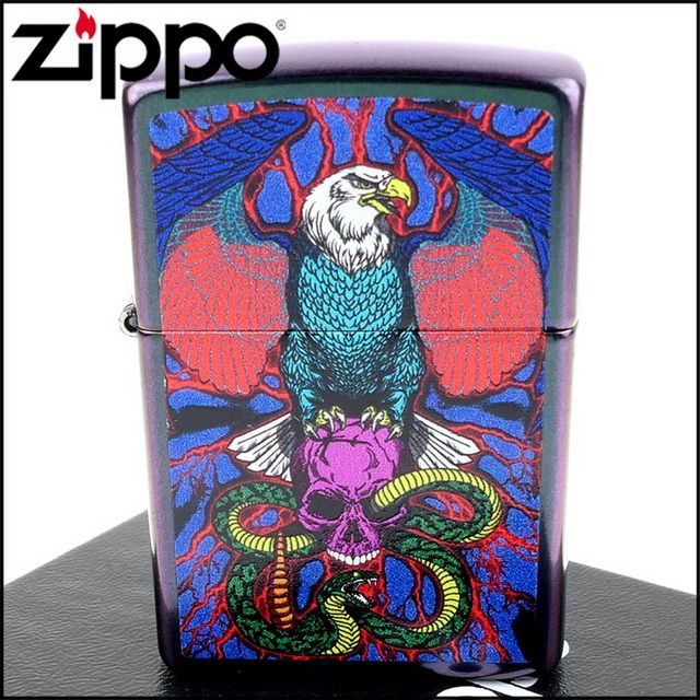 Zippo 美系~Eagle, Snake, Skull-白頭鷹, 蛇, 骷髏圖案設計