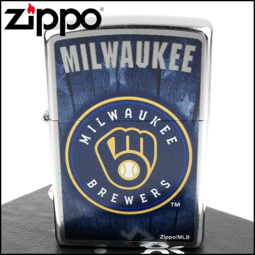 Zippo 美系~MLB美國職棒大聯盟-國聯-Milwaukee Brewers密爾瓦基釀酒人隊