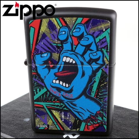 【ZIPPO】美系~Santa Cruz- 滑板尖叫之手圖案設計打火機