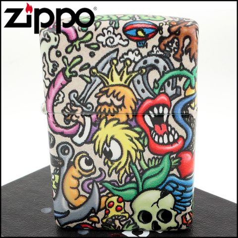 Zippo 美系~Crazy Collage-瘋狂拼貼圖案-540色彩印工法打火機