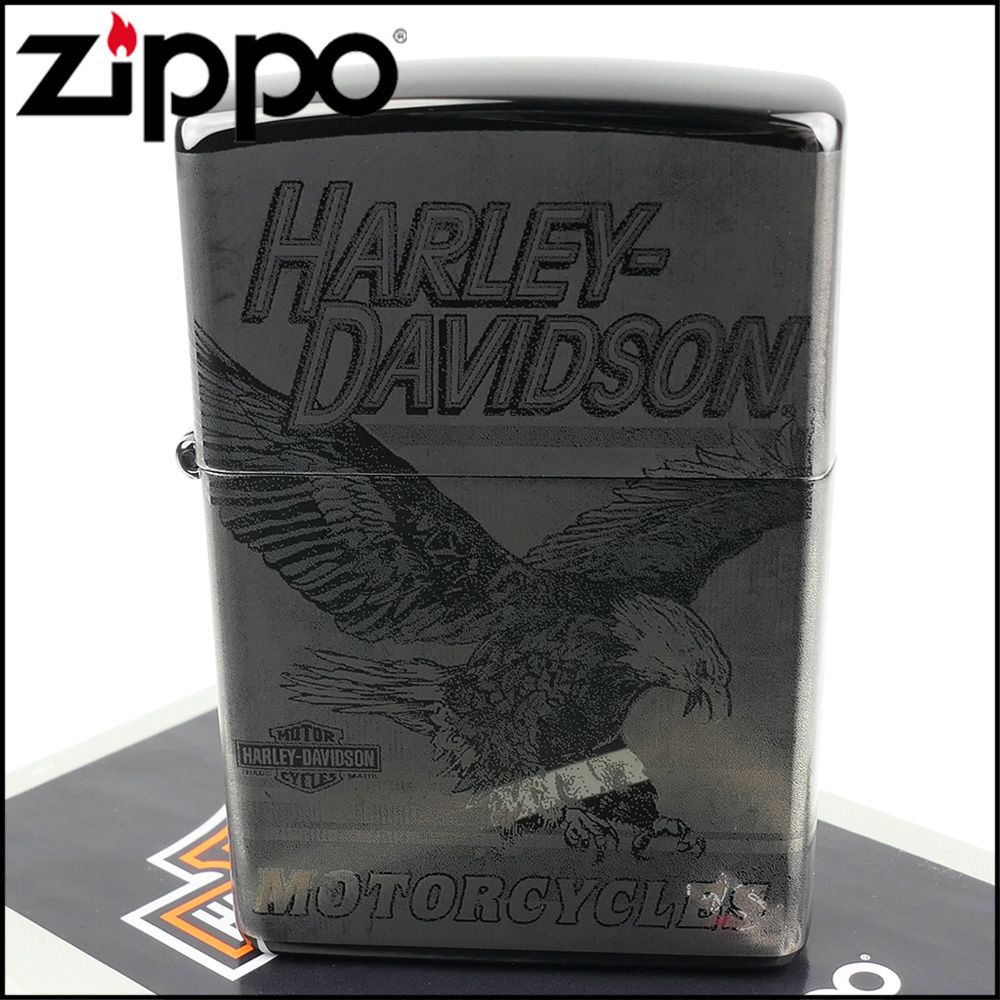 Zippo 美系~Harley-Davidson-哈雷-4面連續雷射雕刻加工打火機