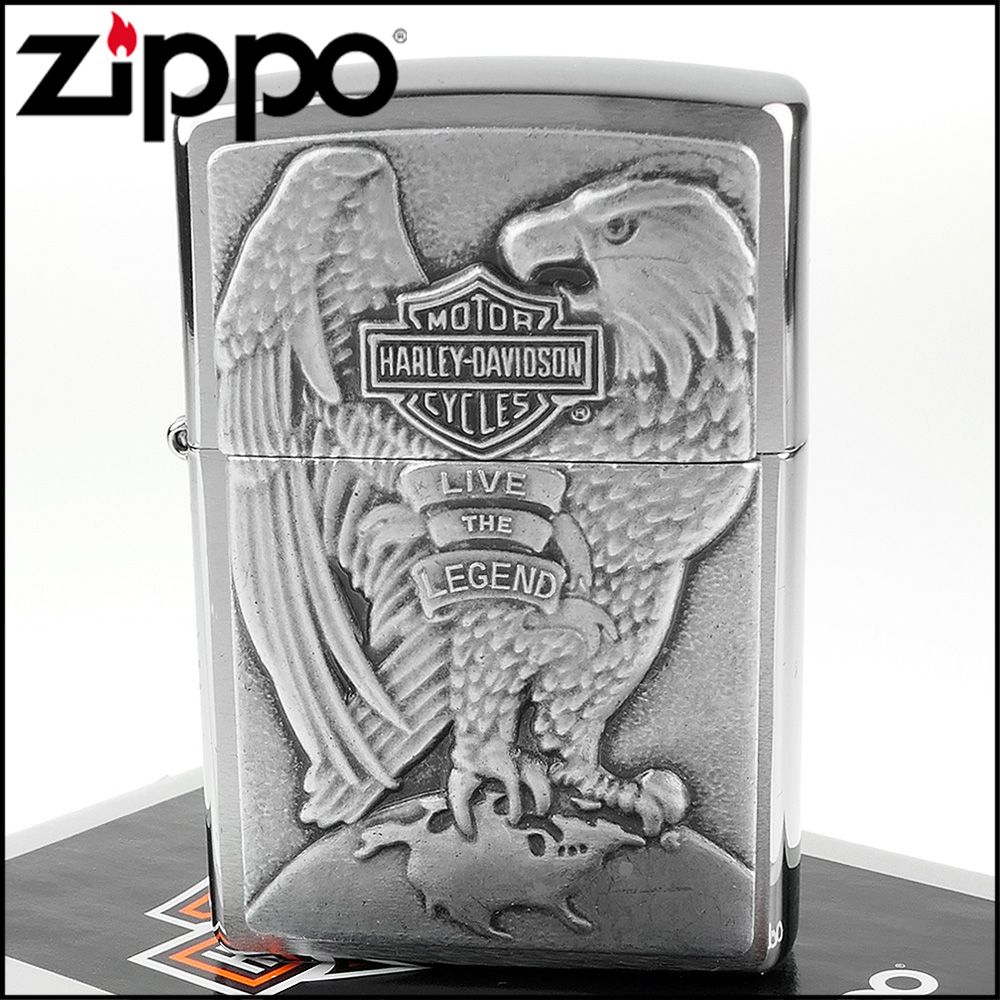 Zippo 美系~哈雷~Harley-Davidson 老鷹貼飾