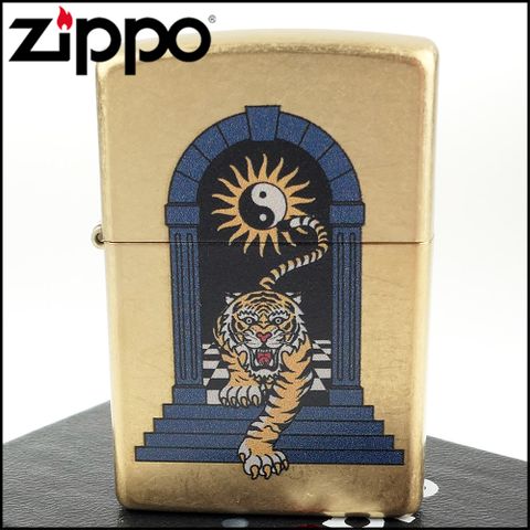 Zippo 美系~Tiger Tattoo-老虎圖騰設計打火機