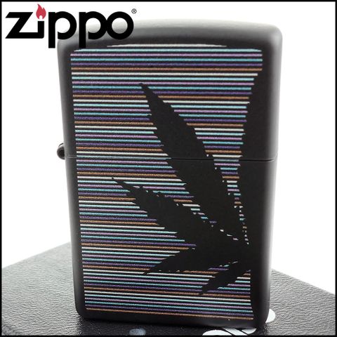 Zippo 美系~Cannabis Design-大麻葉圖案打火機