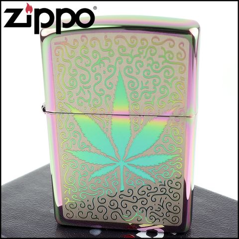 Zippo 美系~Cannabis Design-大麻葉圖案打火機