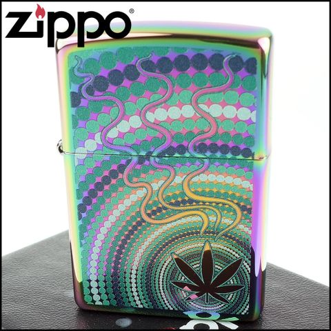 Zippo 美系~Cannabis Design-大麻葉圖案打火機