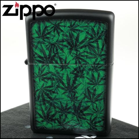 Zippo 美系~Cannabis Design-大麻葉圖案打火機