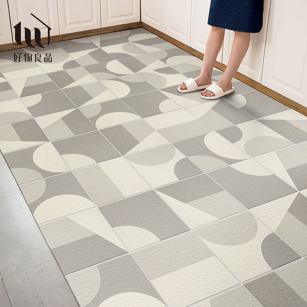 好物良品 240x120cm_設計款頂級可剪裁防油防水減壓皮革廚房地墊 臥室客廳玄關陽台防滑地墊  腳踏墊 地毯