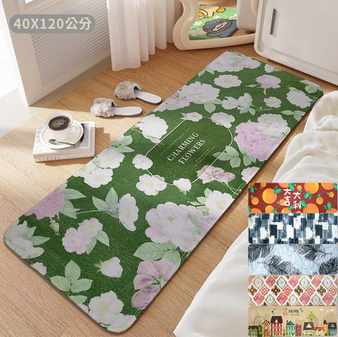 【新作部屋】超柔仿羊毛絨防滑長地墊-40x120cm-多款任選