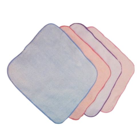 素色滾邊剪絨純棉小手帕(6條裝)台灣興隆毛巾製