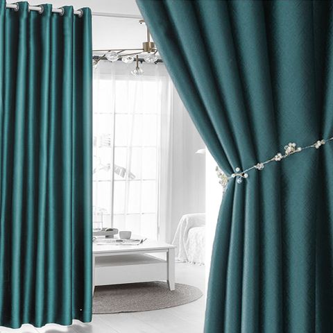 【歐楓居家】黑貝尼布拉格防曬降溫加厚全遮光打孔式窗簾/130*170CM