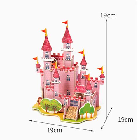 輕鬆簡單玩樂趣★3D立體拼圖早教玩具模型-夢幻城堡