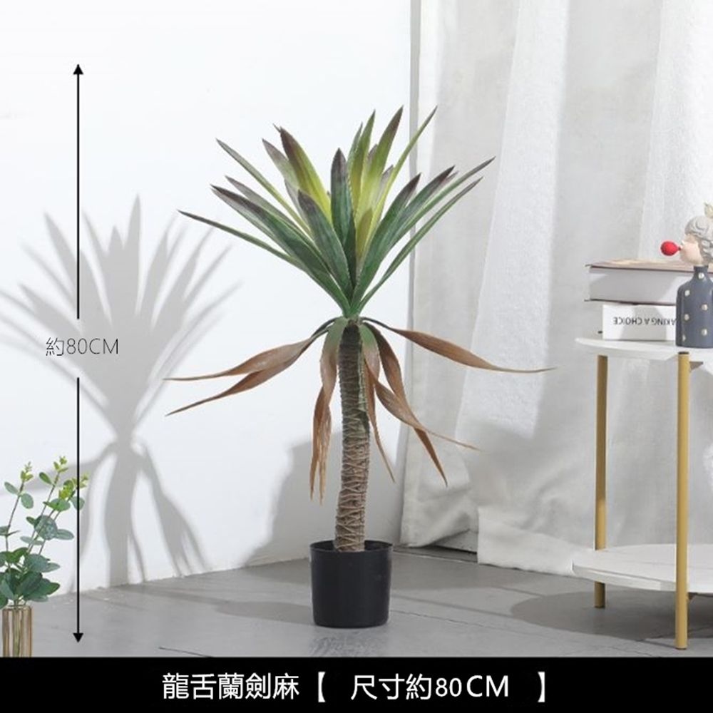  仿真落地綠植盆栽裝飾高80CM-劍麻