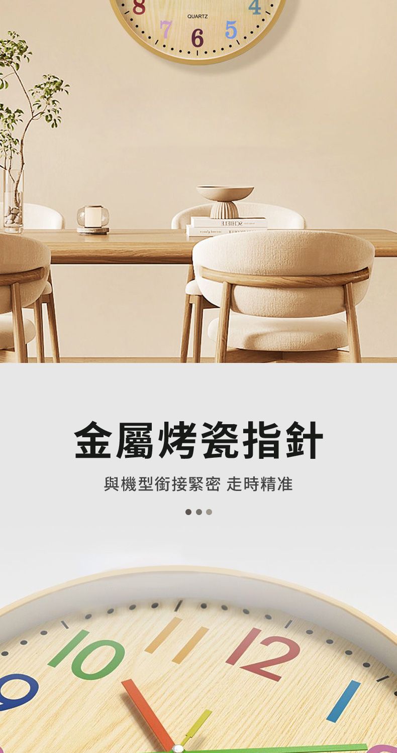 7QUARTZ6金屬烤瓷指針與機型銜接緊密 走時精准 2 1