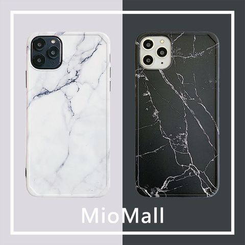 MioMall 米歐廣場 歐風時尚大理石風格-倫敦黑/白iPhone 13 /13 Pro/13 ProMax手機殼