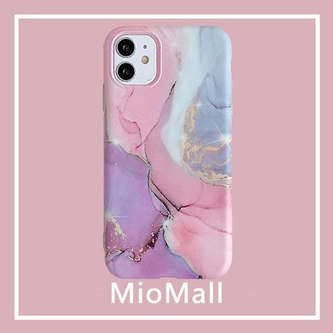 MioMall 米歐廣場 歐風時尚大理石風格-玫瑰色巴黎iPhone 13/13 Pro/13 ProMax手機殼