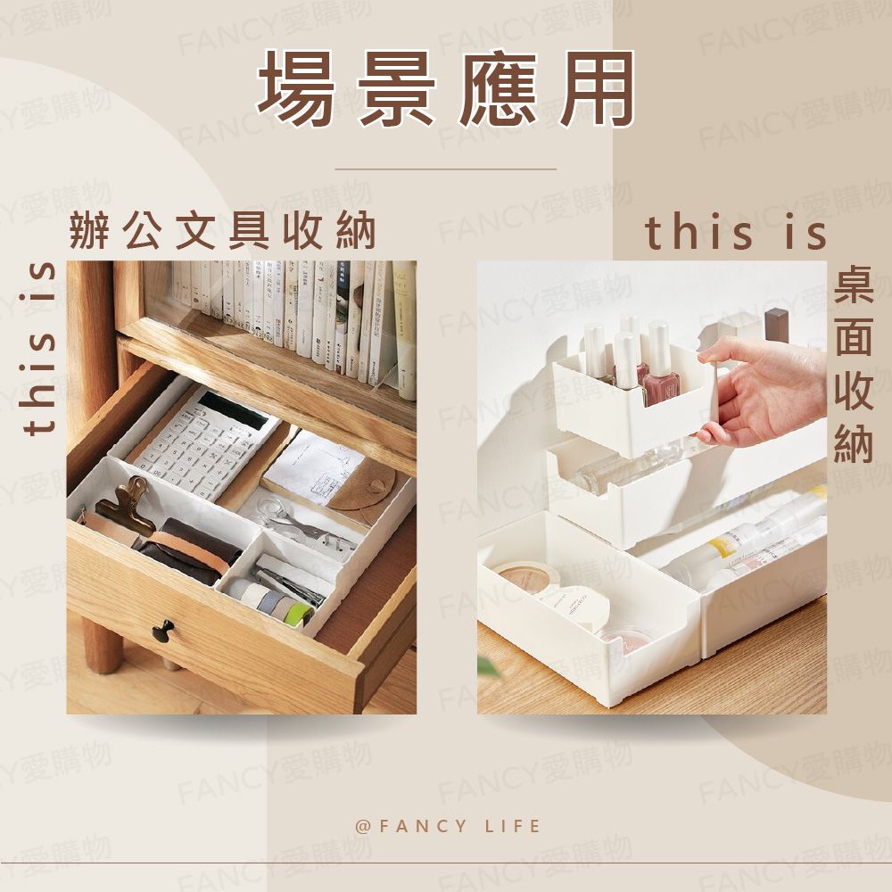 FANCY LIFE 抽屜分類收納盒-小款