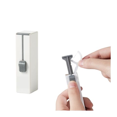 【FANCY LIFE】自動牙線收納盒(牙線收納盒 牙線盒 牙線棒 牙線 牙線收納 隨身牙線盒)