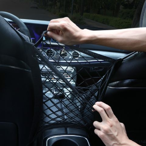 【FANCY LIFE】汽車儲物擋網(汽車置物 車用收納 汽車收納 安全擋網 汽車小孩擋網 寵物擋網 收納袋)