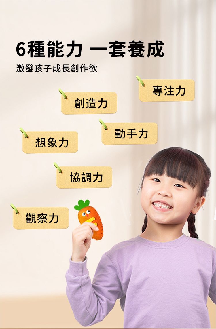 6種能力一套養成激發孩子成長創作欲專注力創造力動手力想象力觀察力協調力