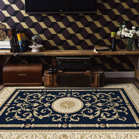 【范登伯格】皇室高密度新古典歐式地毯 華麗 黑-160x230cm