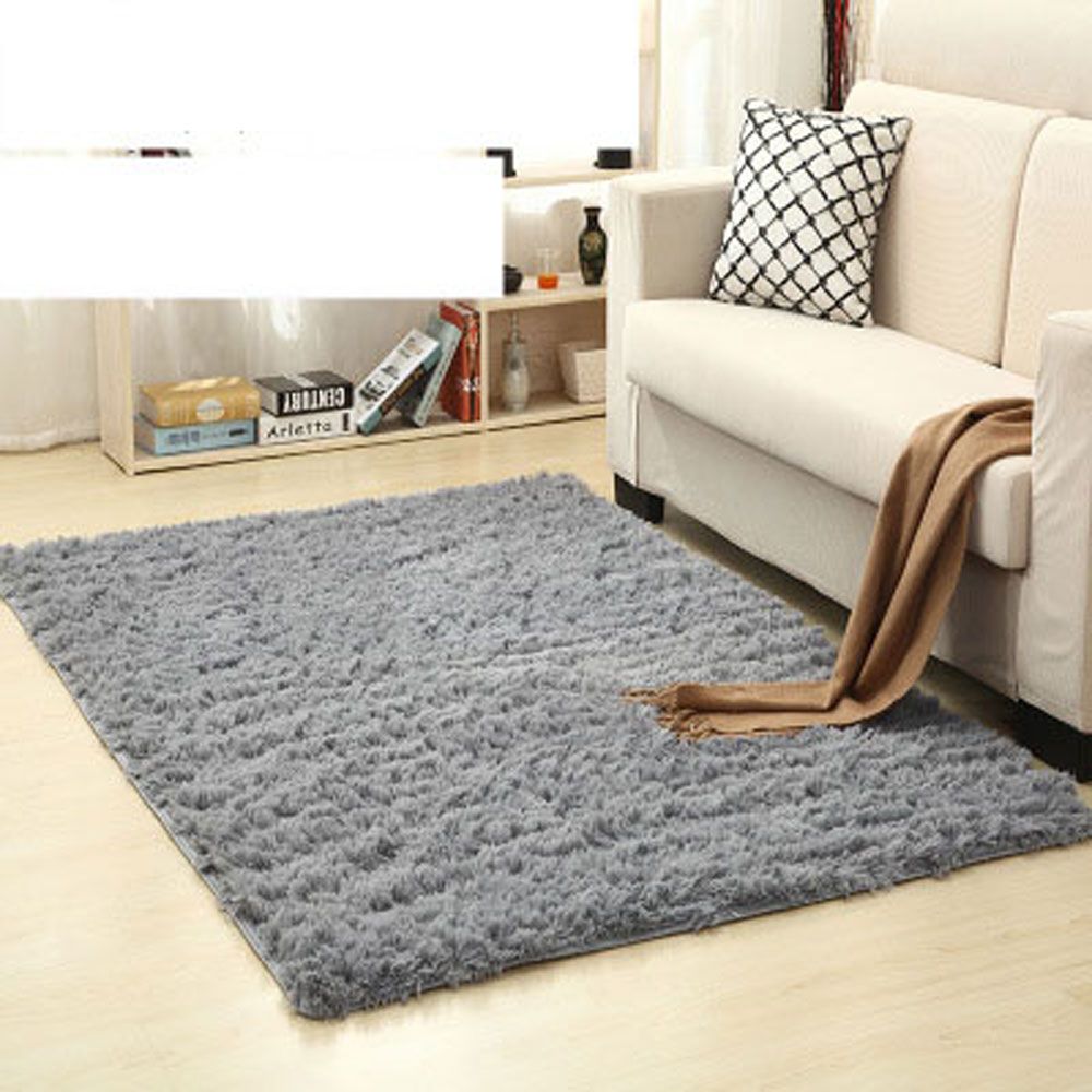 PS MALL 加厚水洗絲毛防滑地毯40*60cm 3入(顏色隨機出貨)