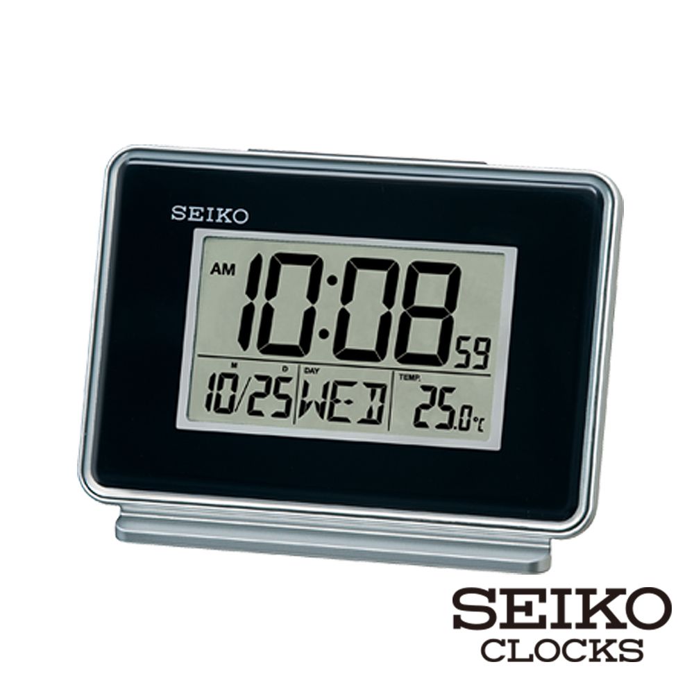 SEIKO 精工 嗶嗶聲貪睡雙鬧鐘電子鐘(QHL068K/QHL068W)