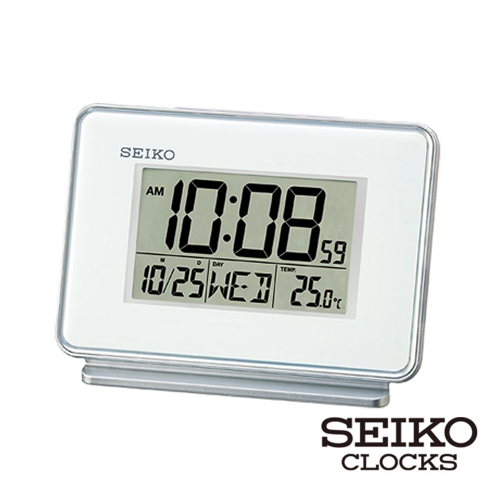 SEIKO 精工 嗶嗶聲貪睡雙鬧鐘電子鐘(QHL068K/QHL068W)