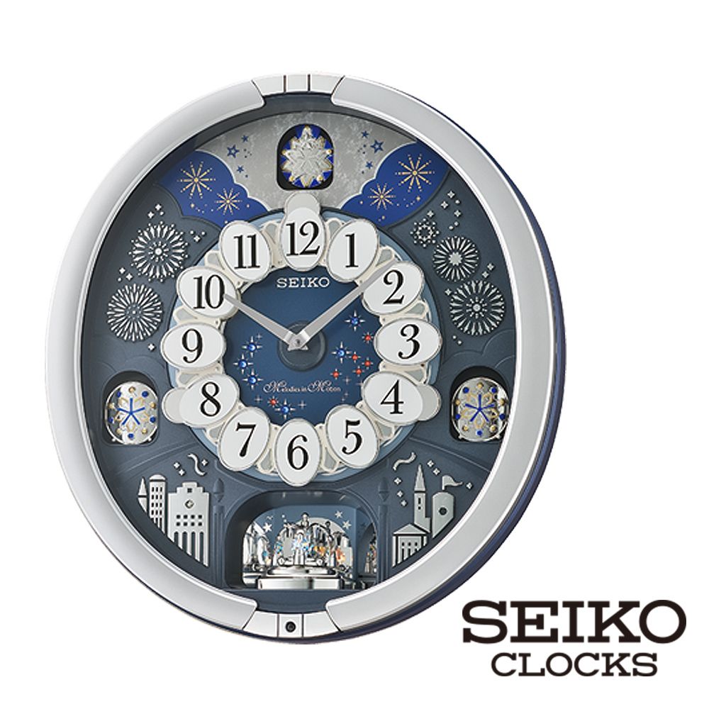 SEIKO 精工 煙火晚宴Hi-Fi音樂掛鐘(18首音樂)(QXM379S)