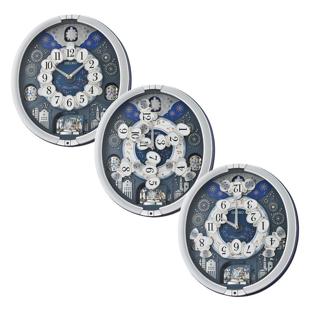 SEIKO 精工 煙火晚宴Hi-Fi音樂掛鐘(18首音樂)(QXM379S)
