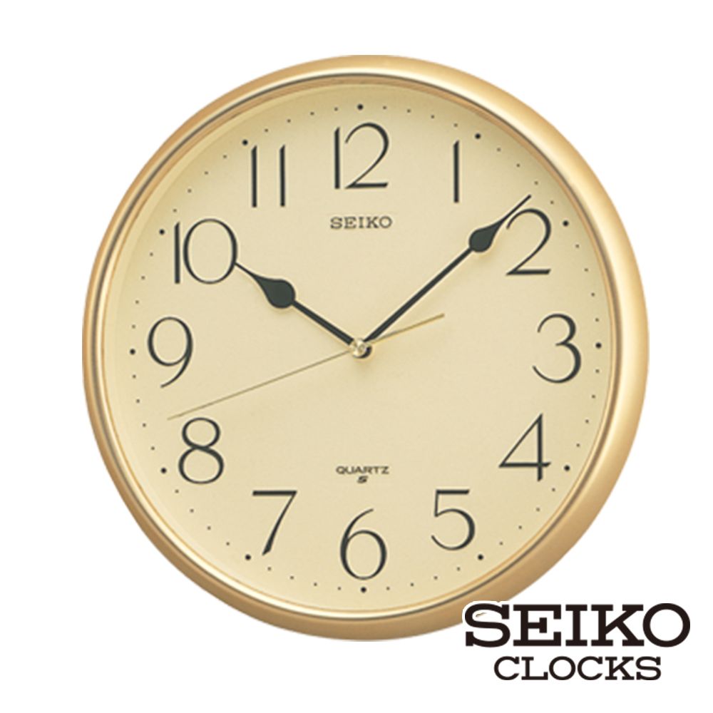 SEIKO 精工 金屬光澤 清新數字顯示 時鐘 時尚掛鐘(QXA001G/QXA001S)