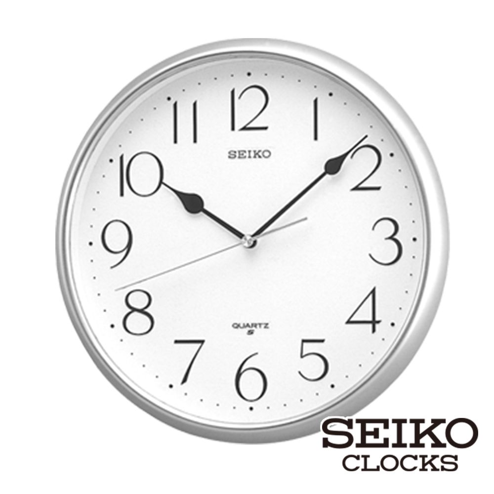 SEIKO 精工 金屬光澤 清新數字顯示 時鐘 時尚掛鐘(QXA001G/QXA001S)