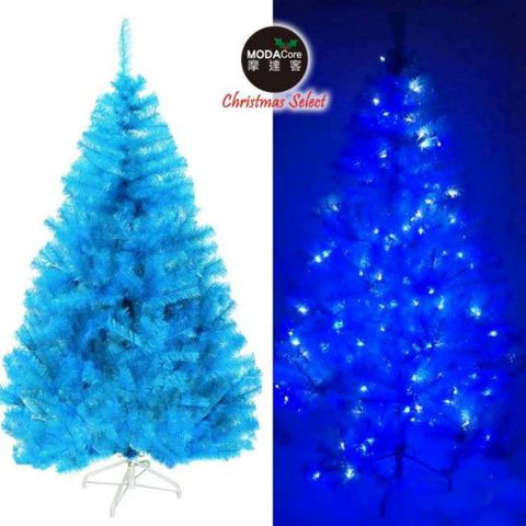 台灣製12呎/12尺(360cm)豪華版晶透藍色聖誕樹(不含飾品)+100燈LED燈藍白光7串(附IC控制器)本島免運費