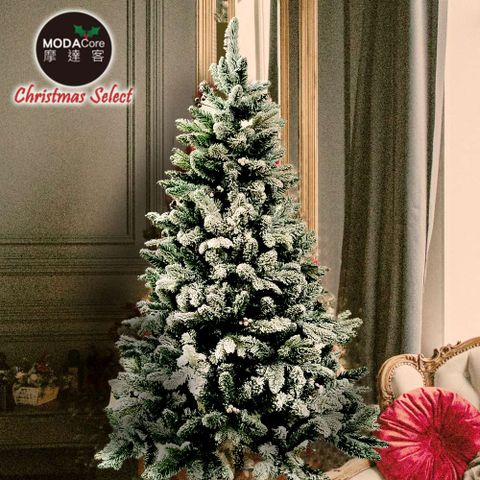 摩達客耶誕★4呎/4尺(120cm)頂級植雪擬真混合葉聖誕樹 裸樹(不含飾品不含燈)本島免運費