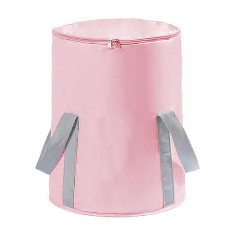 OMG 21L加蓋摺疊便攜式泡腳袋 (泡腳桶/置物桶/衣物收納/釣魚/洗車/保冷袋/露營) 粉色